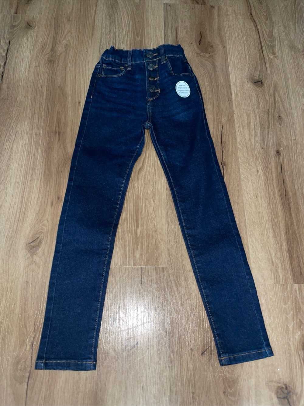 George Dark Blue Skinny Jeans with Button-size 7